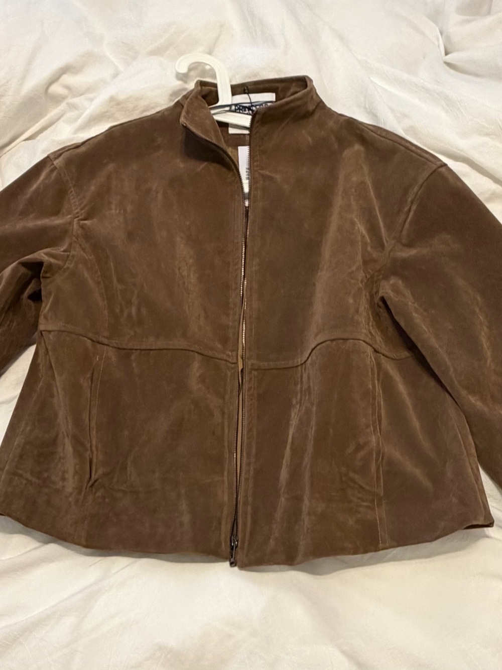 Princess Polly Brown Suede Zip Jacket